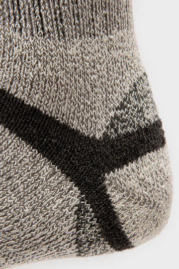 Calcetin Cos Lana Merino Gris Oscuro - 0