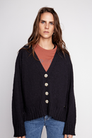Cardigan Nola Orgánico Negro Mujer-3