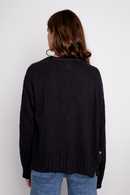Cardigan Nola Orgánico Negro Mujer-7