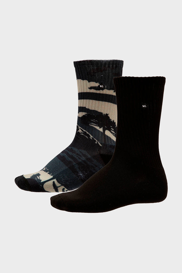 Calcetines 2 Pack Parques Reciclado Negro