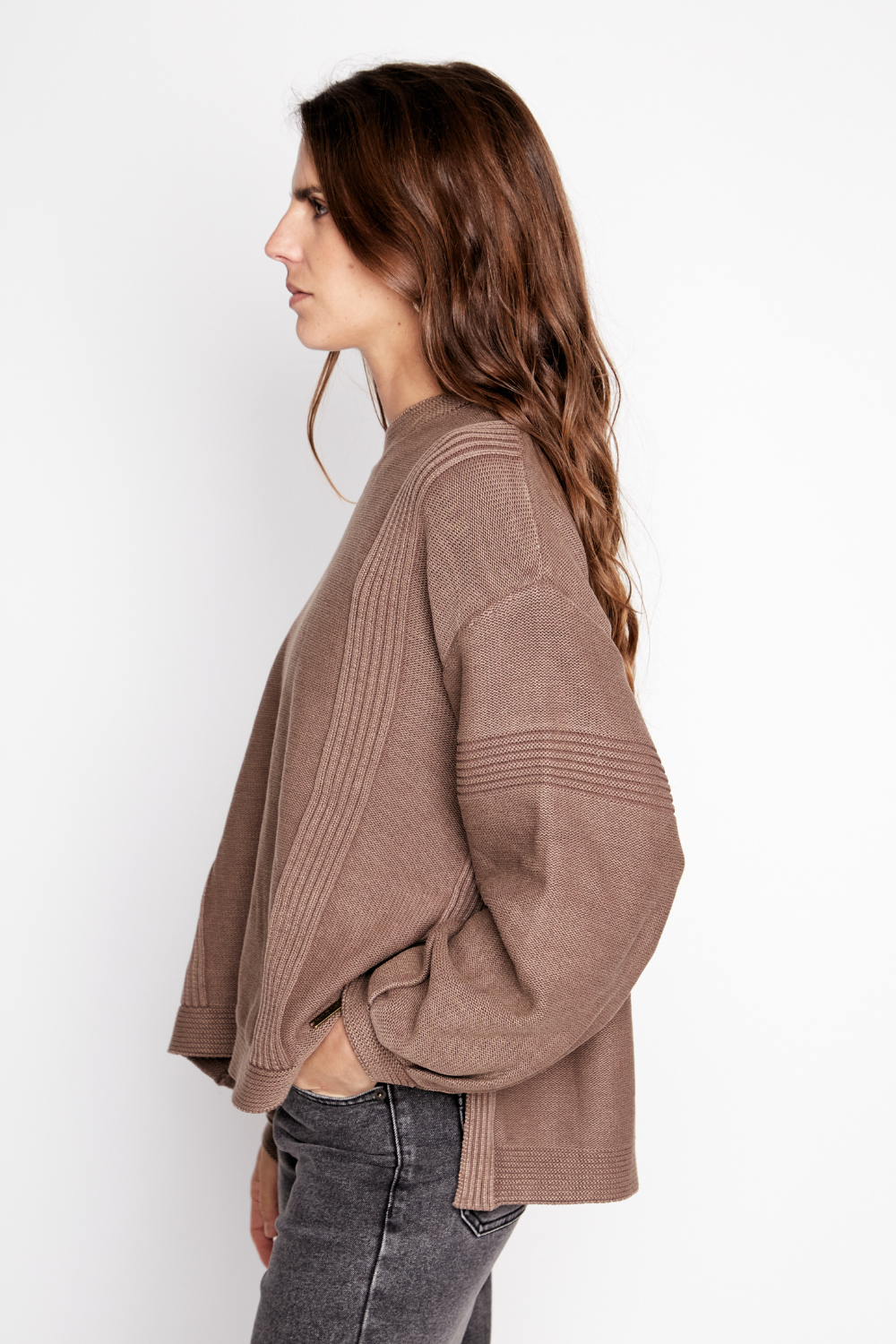 Sweater Viga Organico Cafe Mujer Wild Lama Mayoristas Wild Lama