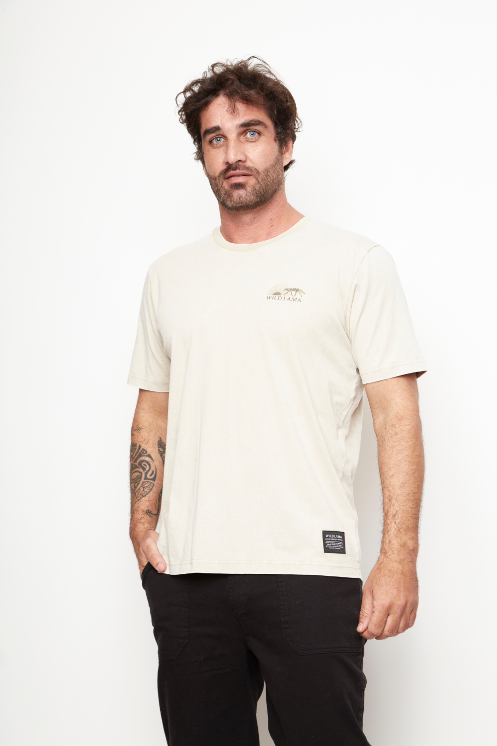 Polera Taiel Orgánica Beige Hombre