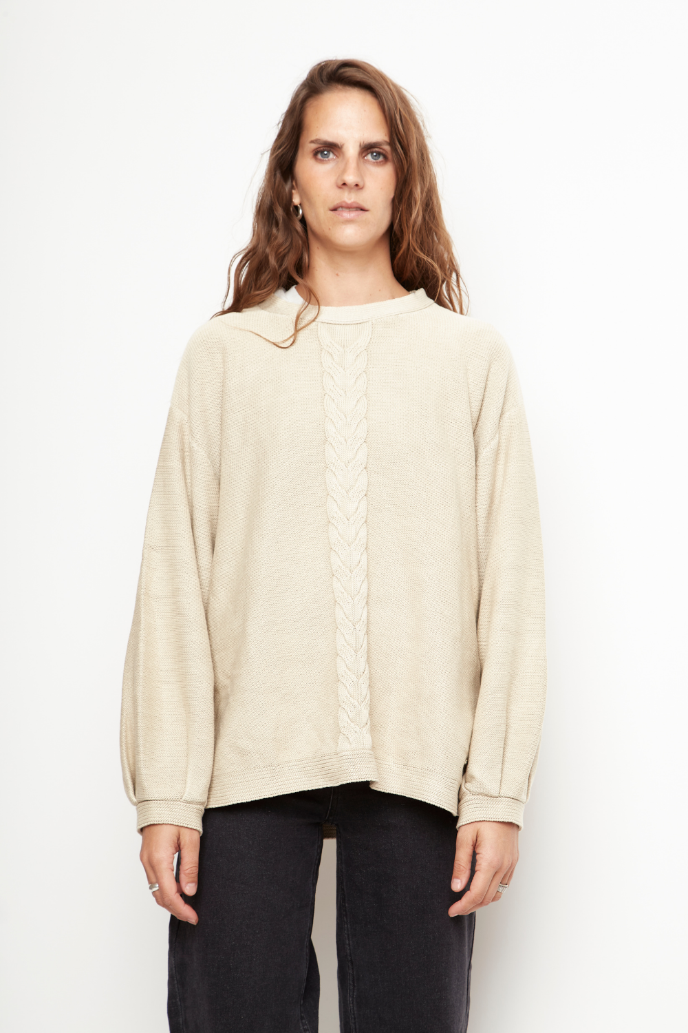 Sweater Noir Orgánico Beige Mujer - 0