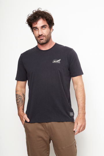 Polera Taiel Orgánica Negro Hombre - 0