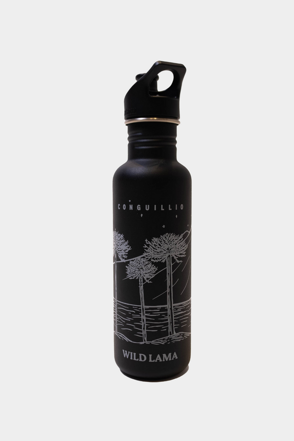 Botella Sport Reciclada Conguillío Negra x Klean Kanteen