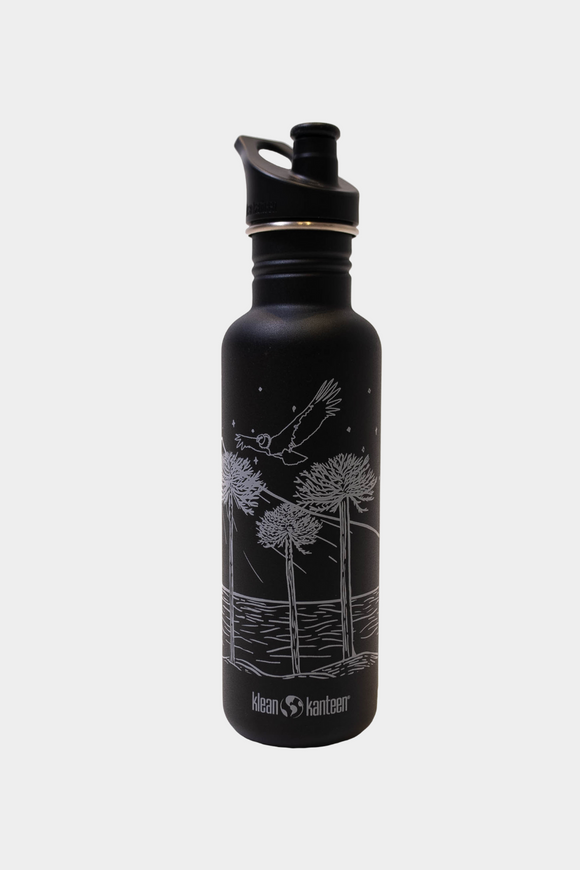 Botella Sport Reciclada Conguillío Negra x Klean Kanteen