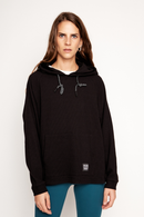 Polerón Sara Waffle Orgánico Negro Mujer-2