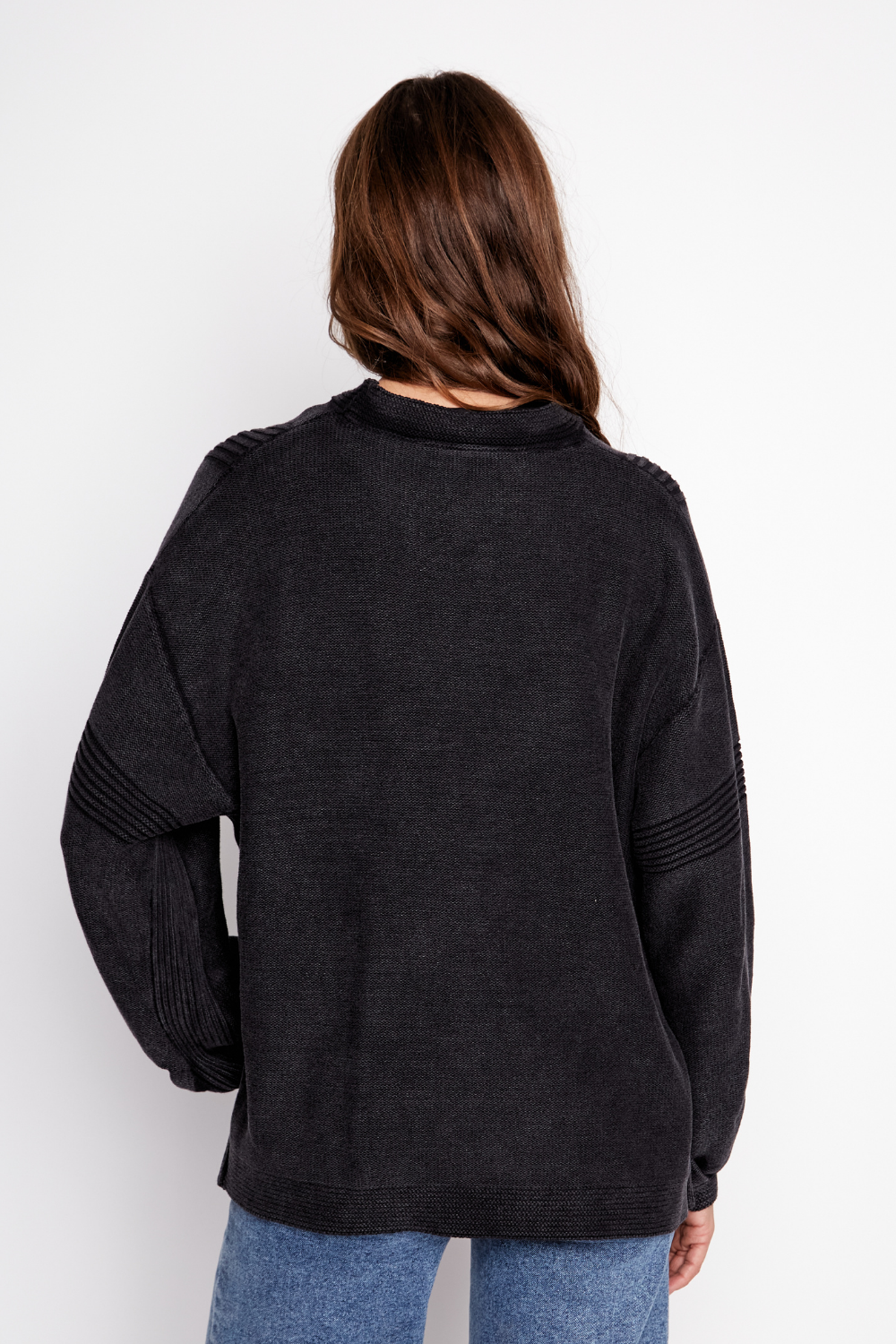 Sweater Viga Orgánico Negro Mujer