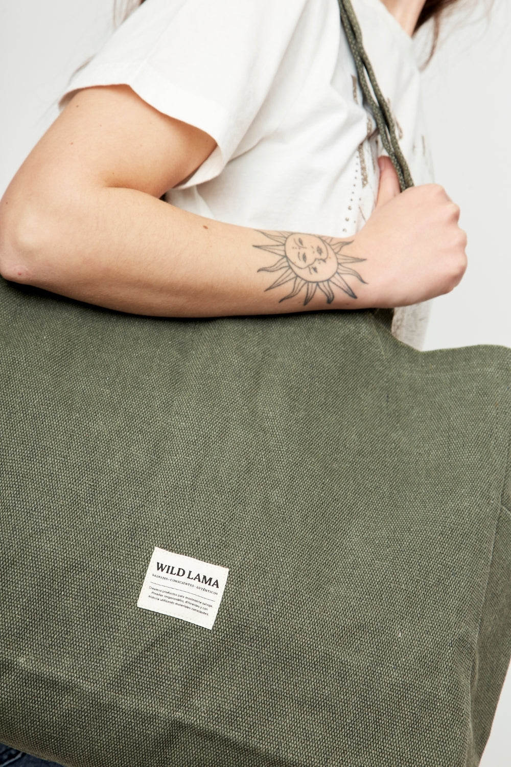 Tote Bag Taca Reciclada Verde Militar - 0
