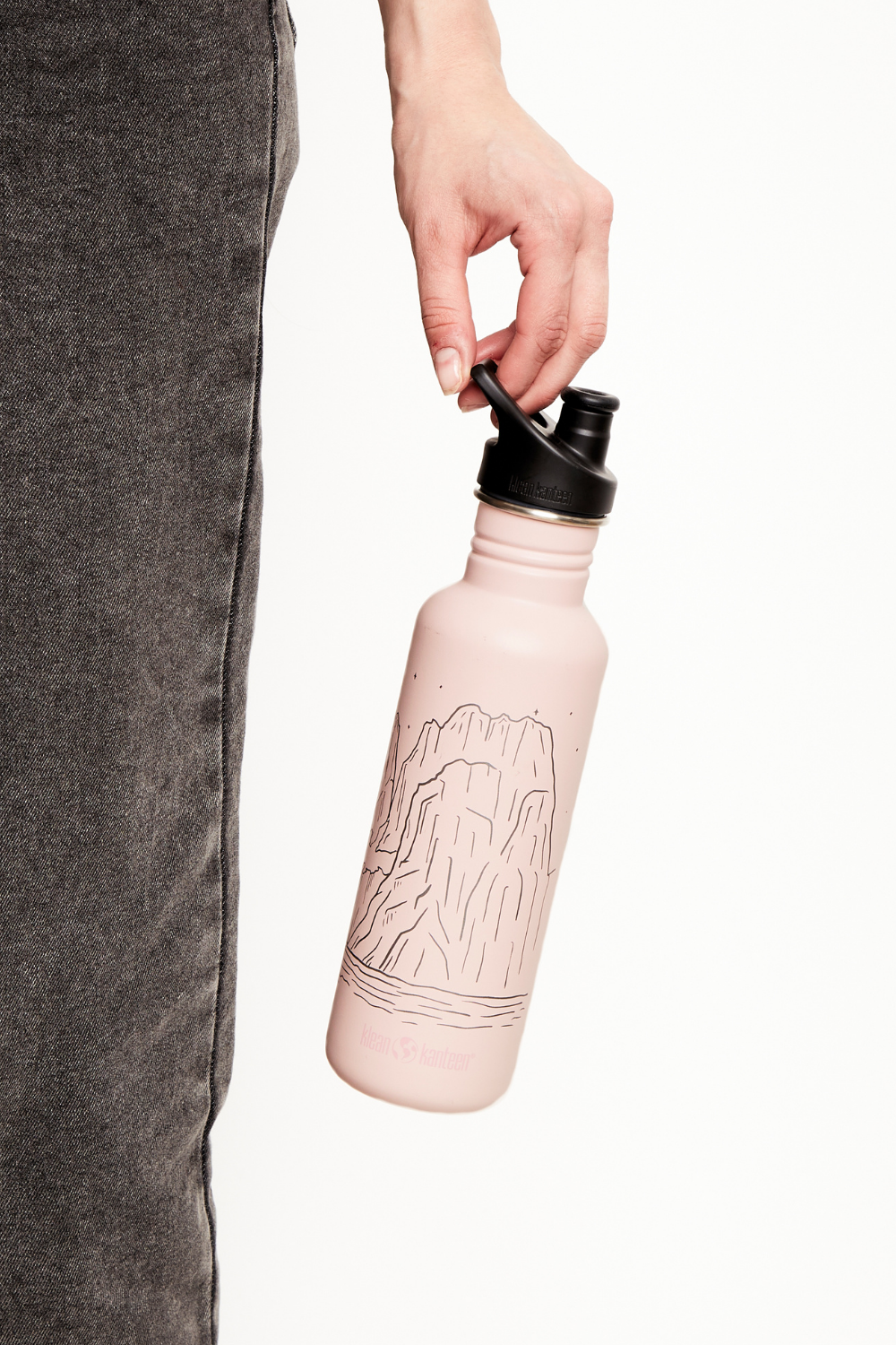 Botella Sport Reciclada Torres Rosada x Klean Kanteen - 0