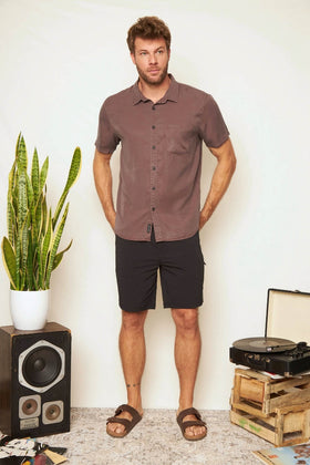 Camisa Jim Café Hombre - 0