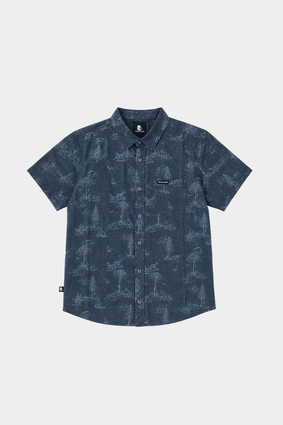 Camisa Mero Árboles Azul Hombre