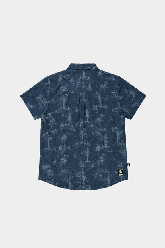 Camisa Mero Árboles Azul Hombre