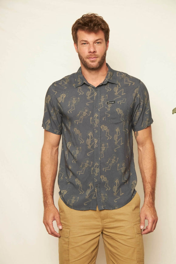 Camisa Mero Calavera Negra  Hombre