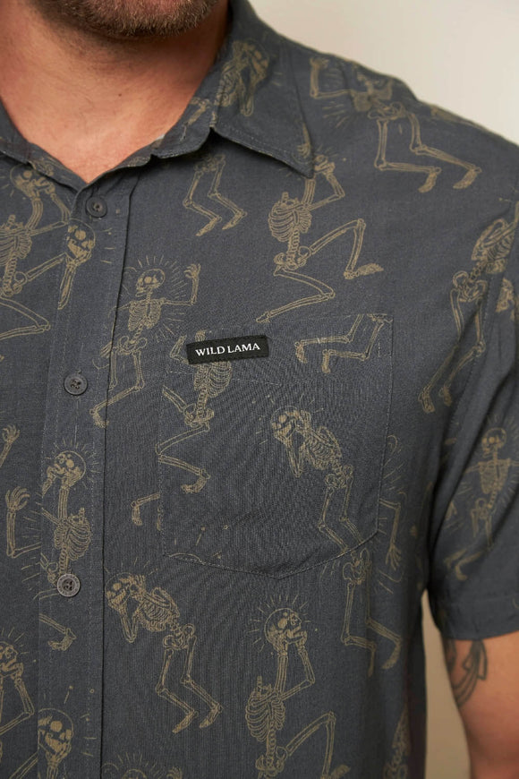 Camisa Mero Calavera Negra  Hombre