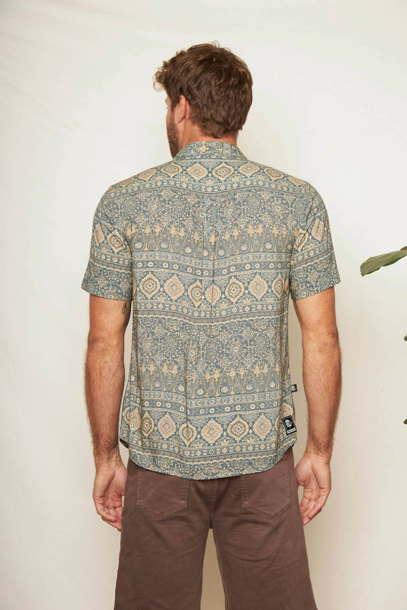 Camisa Mero Paisley Verde Hombre