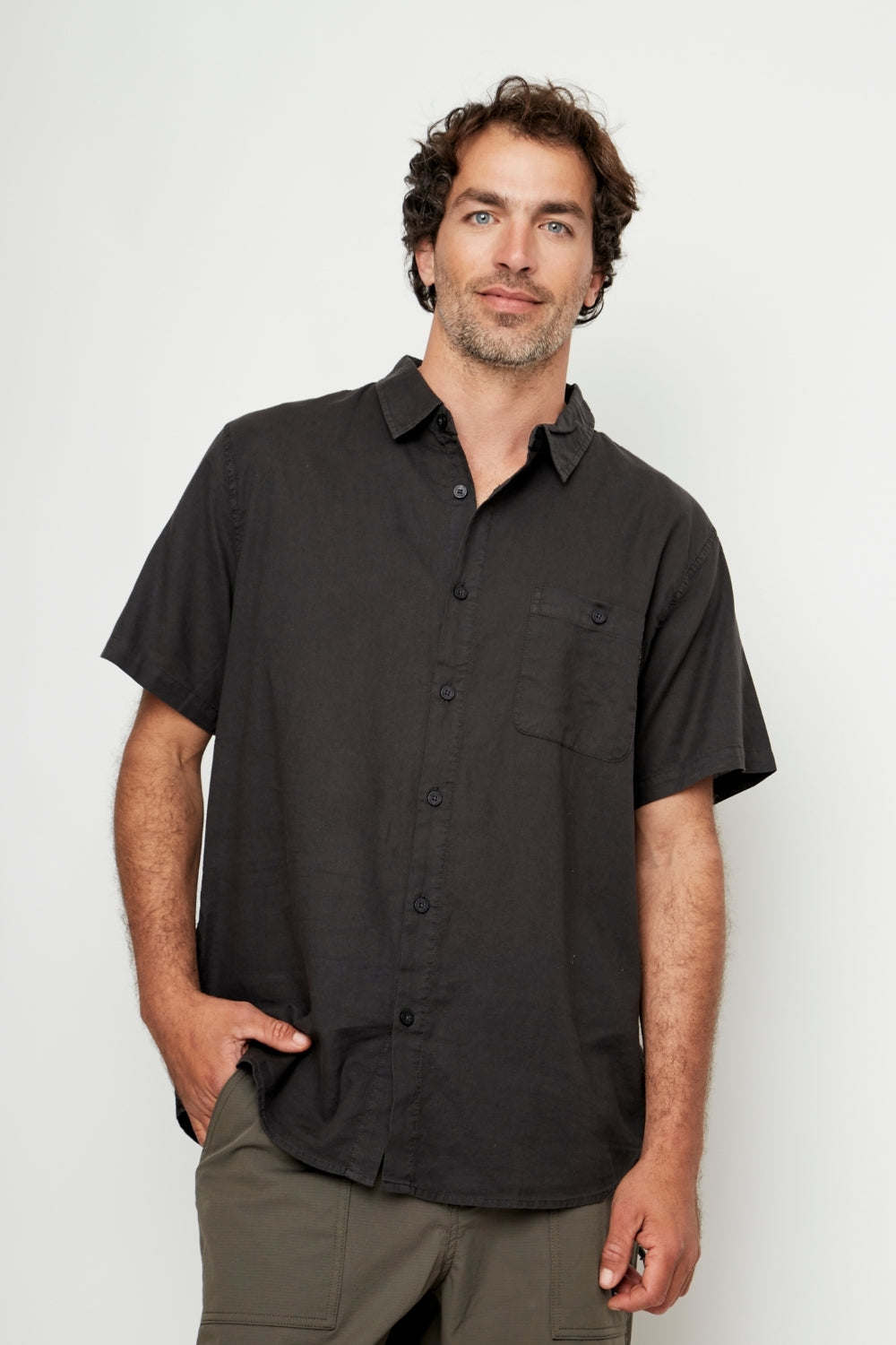 Camisa Pinco Orgánica Negra Hombre - 0