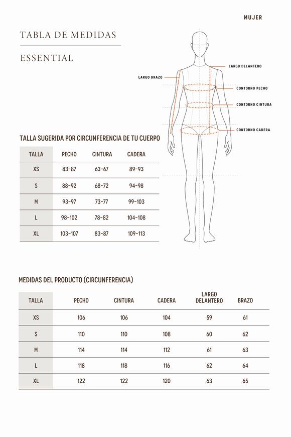 Parka Essential Reciclada Terracota Mujer