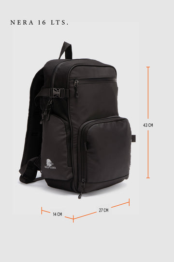 Mochila Travel Nera Reciclada Negra 16 Lts. - 0