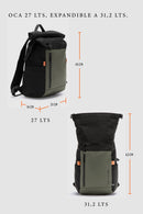 Mochila Travel Oca Reciclada Verde 27 Lts.-2