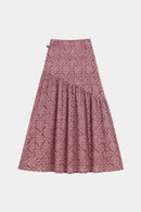 Falda Ina Print Burdeo Mujer-6