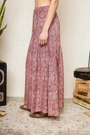 Falda Ina Print Burdeo Mujer-4