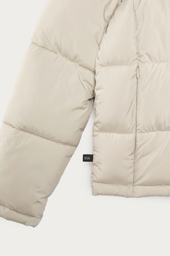 Parka Essential Reciclada Café Claro y Beige Mujer