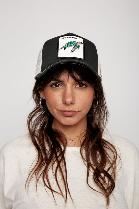 Jockey Tortuga Algodón Orgánico Blanco y Verde | Wild Lama