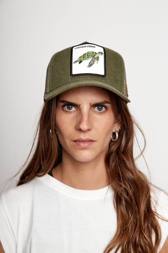 Jockey Tortuga Orgánico Verde Militar Lavado