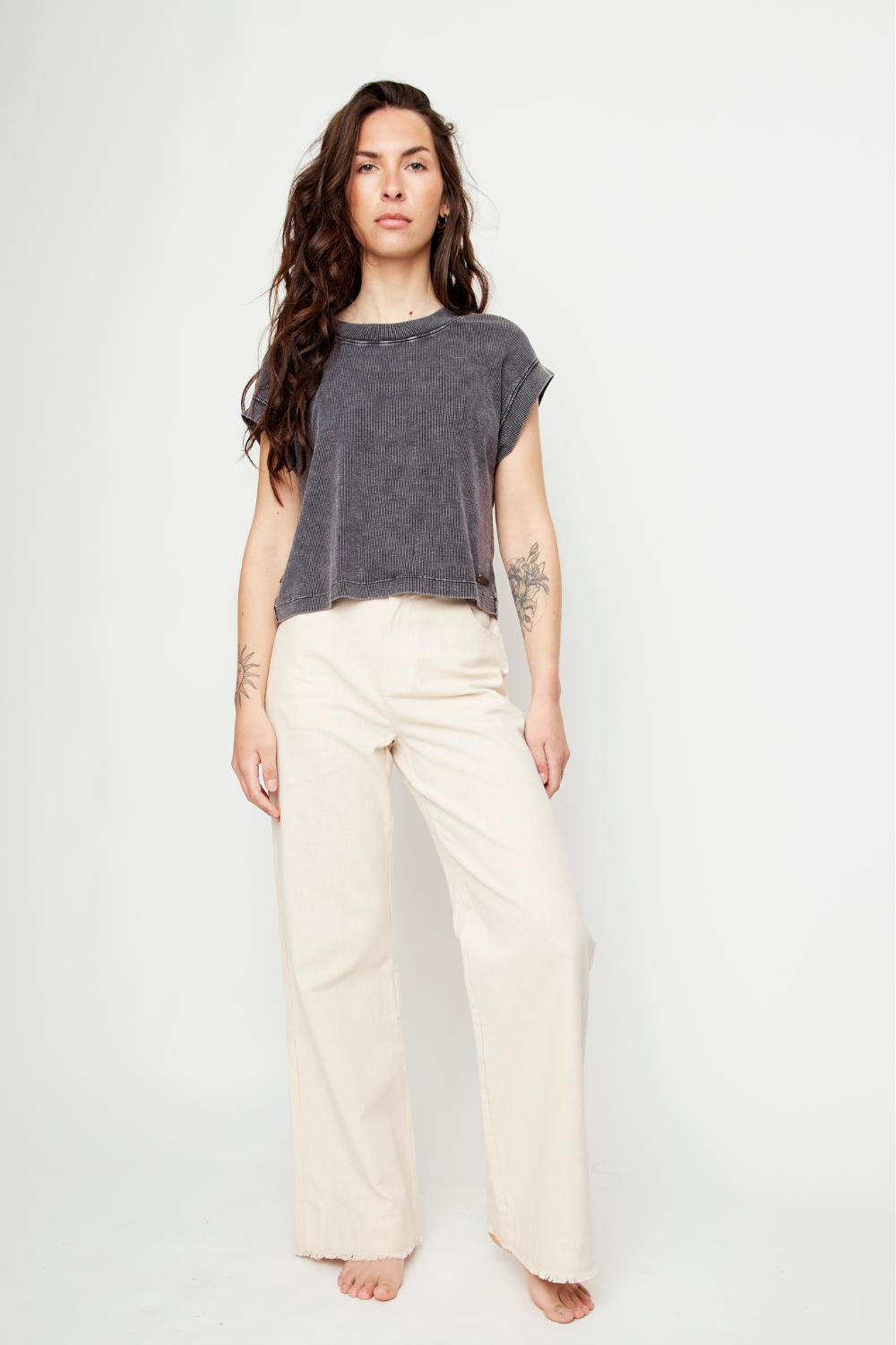 Pantalón Esme Orgánico Beige Mujer - 0