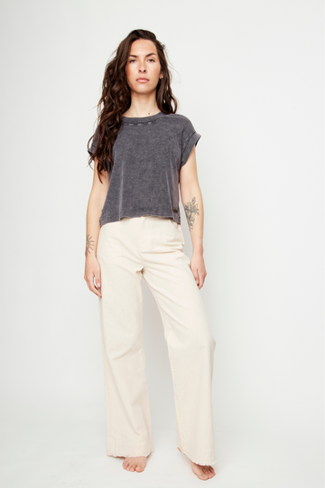 Pantalón Esme Orgánico Beige Mujer - 0