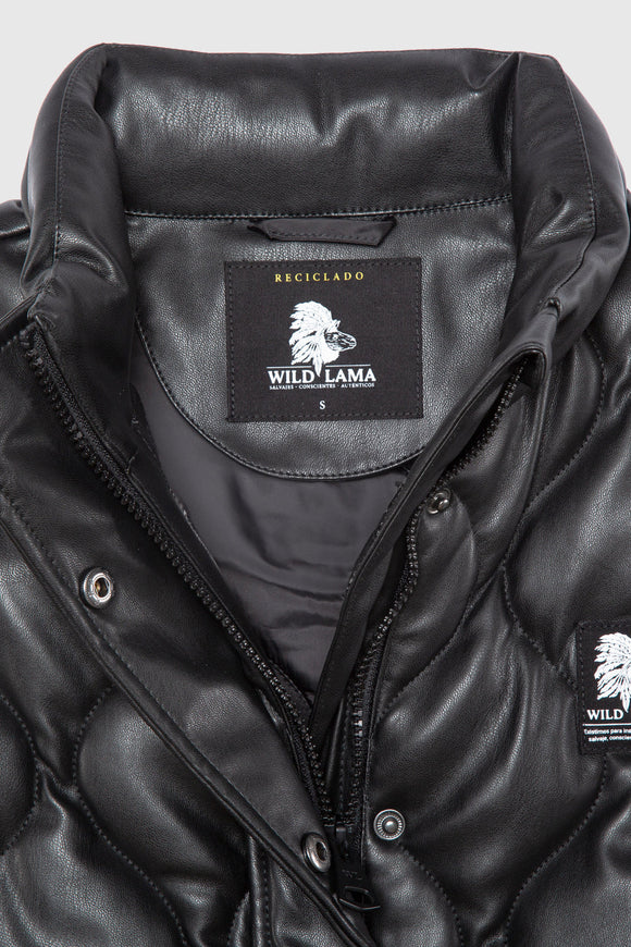 Parka Aines Sin Mangas Reciclada Negro Mujer