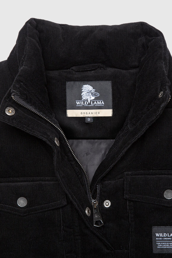 Parka Chic Puffa Orgánica Negra Mujer