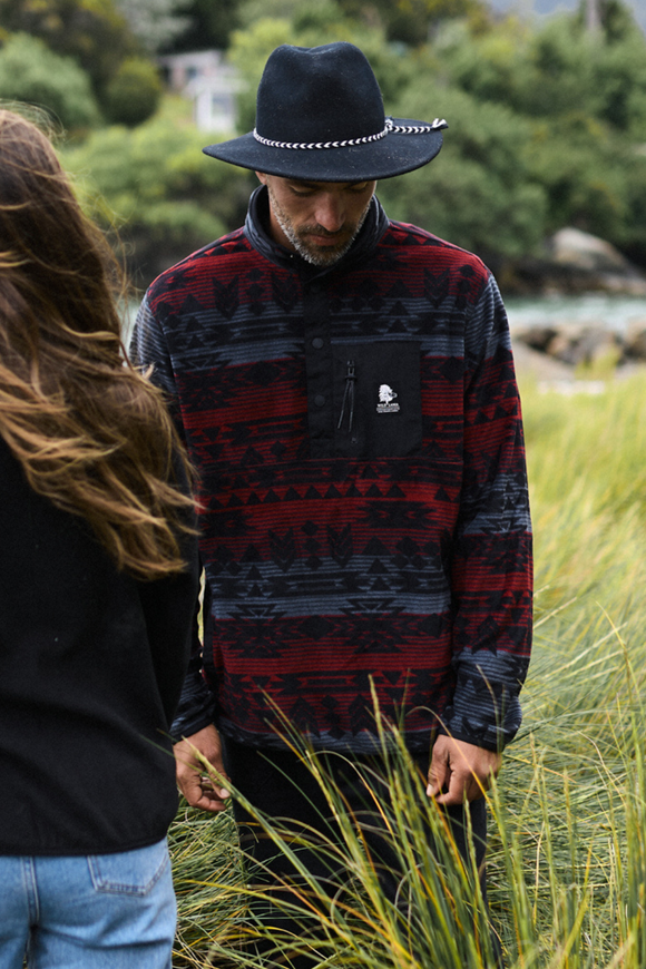 Polar Lava Reciclado Burdeo Full Print Hombre