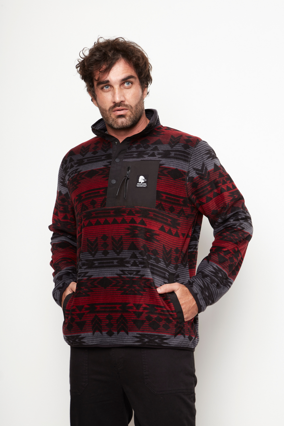 Polar Lava Reciclado Burdeo Full Print Hombre