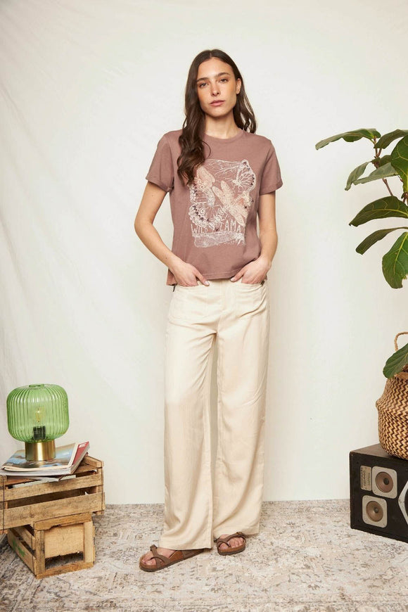 Polera Mira Orgánica Rosada Mujer