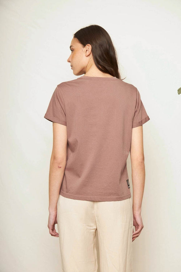 Polera Mira Orgánica Rosada Mujer