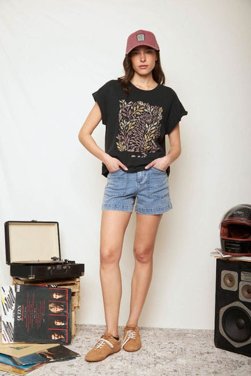 Polera Nirva Orgánica Negra Mujer - 0
