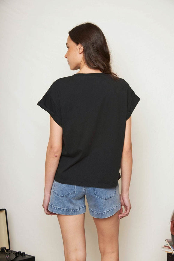 Polera Nirva Orgánica Negra Mujer