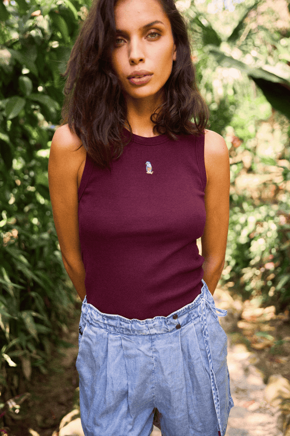 Polera Popy Orgánica Burdeo Mujer