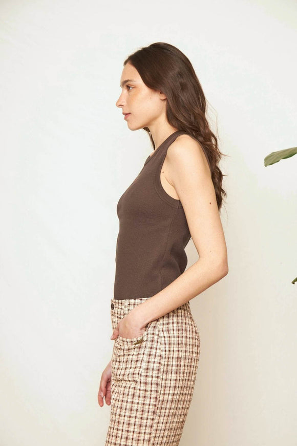 Polera Popy Orgánica Café Mujer