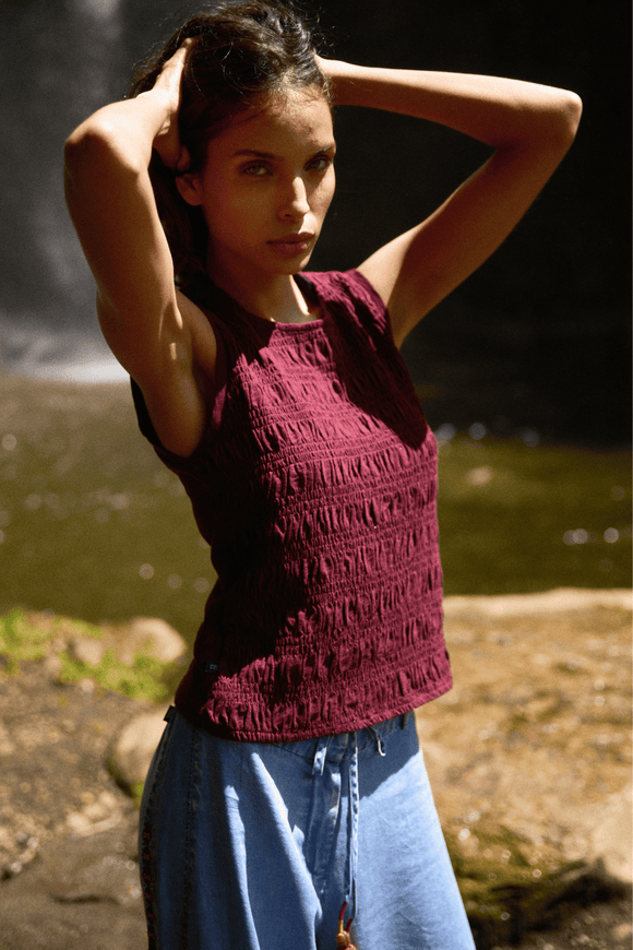 Polera Seris Orgánica Morada Mujer