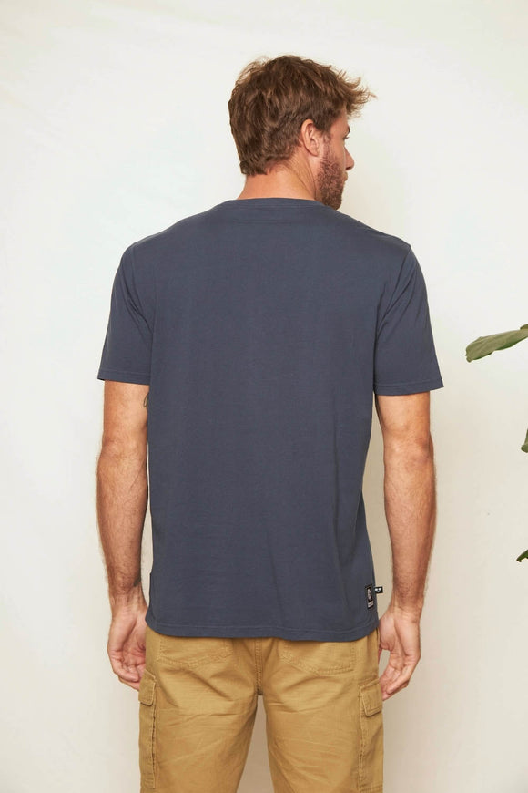 Polera Soles Orgánica Azul Hombre