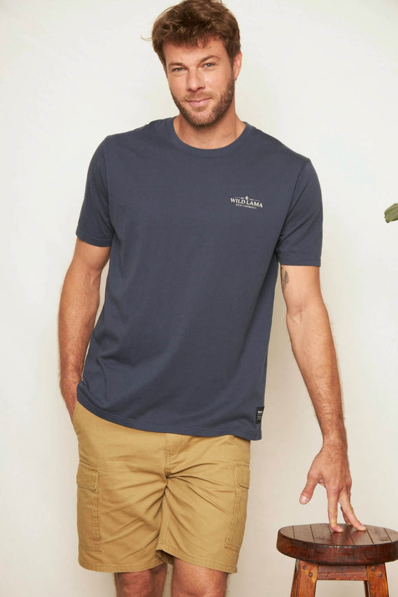 Polera Soles Orgánica Azul Hombre