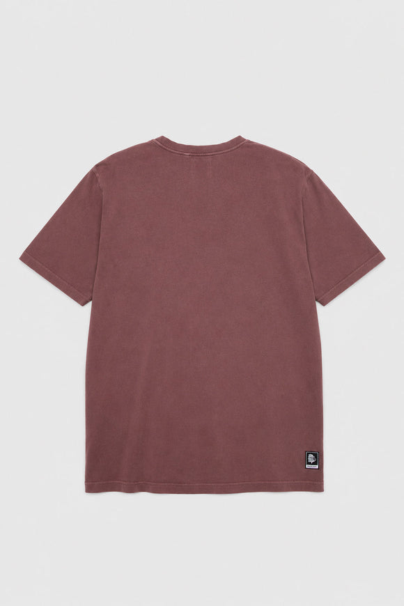 Polera Bat Parche Orgánica Burdeo Puma Hombre