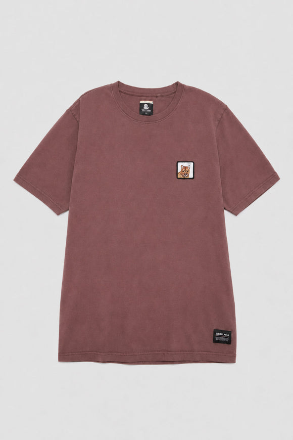 Polera Bat Parche Orgánica Burdeo Puma Hombre