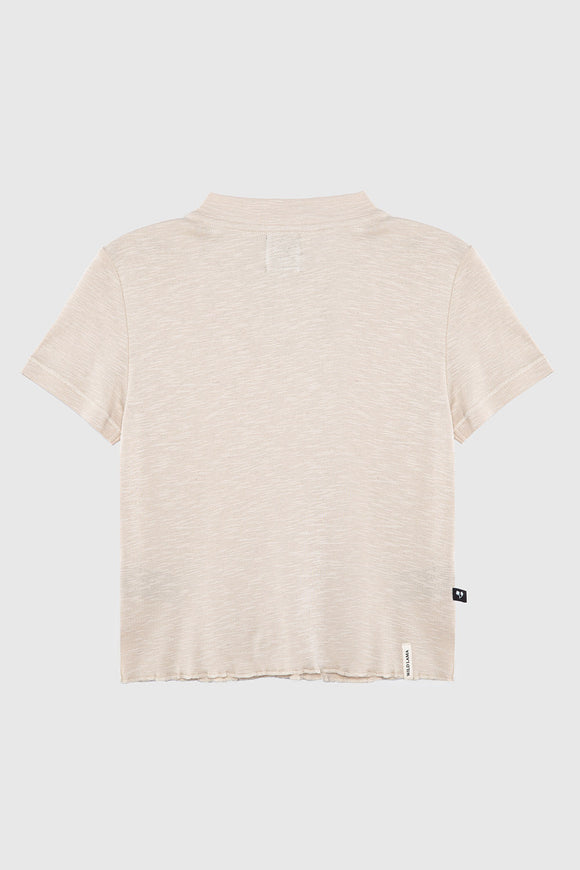 Polera Hilia Orgánica Beige Mujer