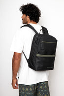 Mochila Nera Reciclada Negra con Verde-6