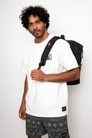 Mochila Nera Reciclada Negra con Verde-3
