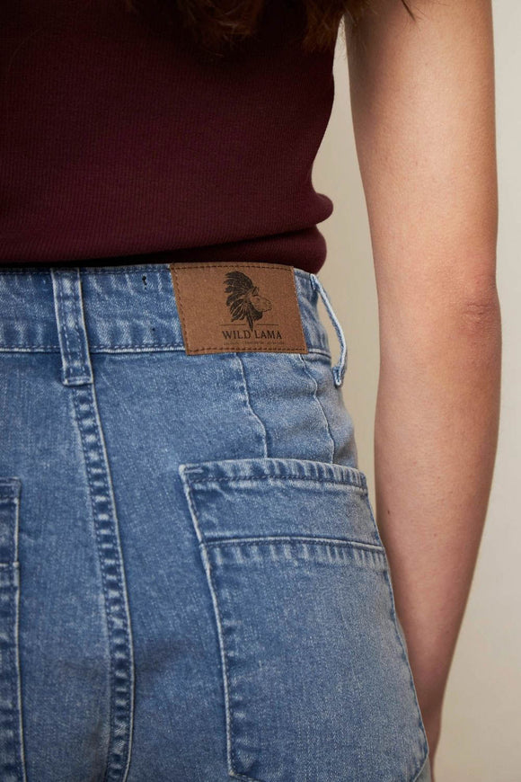 Short Nix Orgánico Denim Azul Mujer